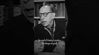 Stravinsky on Rimsky-Korsakov #classicalmusic #stravinsky #musichistory