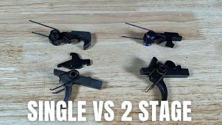 DIFFERENCE BETWEEN SINGLE STAGE TRIGGER AND THE BUSHMASTER DEDICATED MARKSMAN 2 STAGE TRIGGER