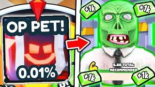 I Attempt To GET RAREST 0.01% GIGA CORRUPTED TECHNO PET in Roblox Arm Wrestle Simulator..