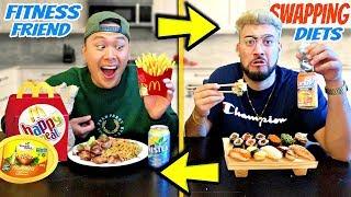 I swapped DIETS with my FIT friend for 24hours!! (ft. DAVIDPARODY) *NEVER AGAIN*