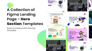 Free Download A Collection of Figma Landing Page  Hero Section Templates