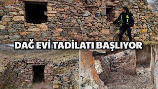 YENİ DAĞ EVİ TADİLATI BAŞLADI! - 4 C° DE BARINAK YAPIMI #motovlog