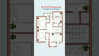 30x40 house plan, 5bhk with car parking, 30 by 40 plan 30*40 house design #shorts #viral #trending