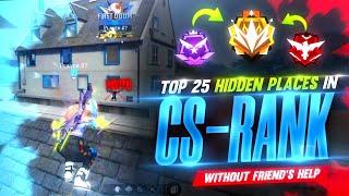 BEST HIDDEN PLACES IN CS RANK IN FREE FIRE | CS RANK PUSH TIPS AND TRICKS | Player 07