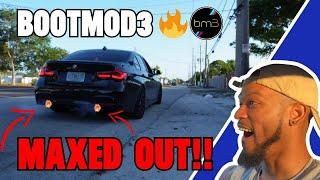 BMW F30 N20 STAGE 2 E30 MAX EXHAUST BURBLES: SHOTGUNS, POPCORN, FLAMES! SETUP & SOUNDS | MUST HEAR!!