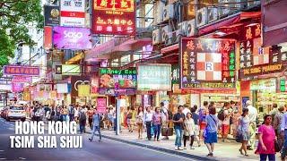 Hong Kong: Tsim Sha Tsui Crowded Weekend Walk (Oct 2023)