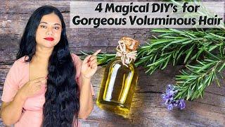 4 Magical DIY's For Gorgeous Voluminous Hair | Rosemary Essential Oil for Hair Growth