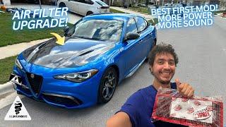 The Best First Mod For The Alfa Romeo Giulia Stelvio (Easy power/sound) BMC filter 2.0T maintenance