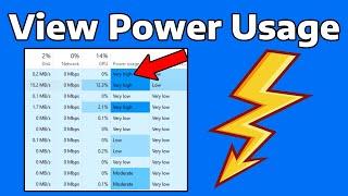 How To View Power Usage of Processes in Task Manager in Windows 11