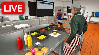 Playing Fast Food Simulator with a MASSIVE CREW - LIVE 