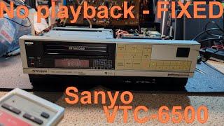 Sanyo VTC-6500 Betacord Betamax - no playback picture FIXED.