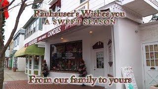 RAUHAUSERS "Our own make" CANDY STORE wishes you SEASONS GREETINGS