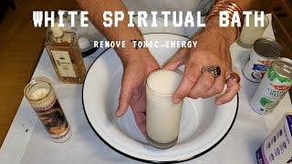 White Cleansing Spiritual Bath / Drive Away Evil, Remove Toxic Negative Energy, Full Moon Baths