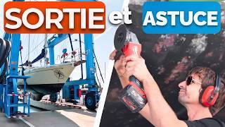 Sortie d'eau du bateau , une super technique et visite de AIGUES MORTES !! ( voilier Coraille II  )