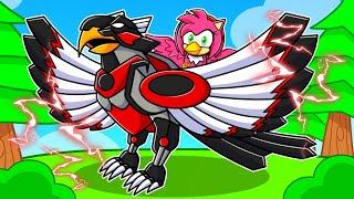 Playing As A PROTECTIVE SHADOW TRANSFORMER BIRD In Roblox Feather Family!