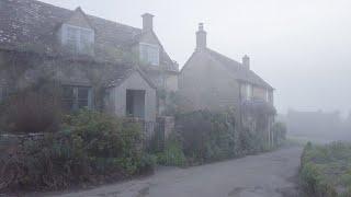 A Cold, Misty & Mysterious Early Morning Walk Through a Cotswold Village & Countryside