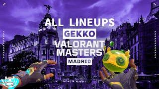 Gekko lineups on All maps used by pros in VCT 2024 Masters Madrid【 VALORANT Gekko 】