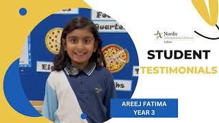 Student Testimonials - Nordic International School, Lahore.