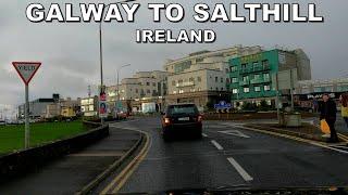 DRIVING from GALWAY CITY to SALTHILL PROMENADE in IRELAND  4K (60fps)