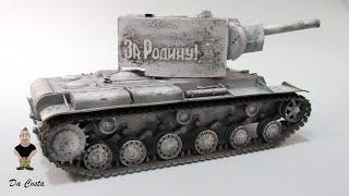 Filters and oils on the Winter Camouflage - Zvezda KV-2 1:35 Scale 