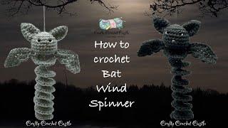 How to Crochet Bat Wind Spinner | Halloween Decors | Beginner Friendly Tutorial