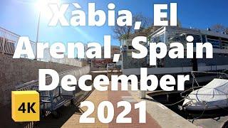 Walking in Xàbia (Javea), Arenal beach area, December 2021 (Winter in Spain)