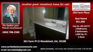 30188 Woodstock GA  HUD Homes for Sale  (404) 788-2580  2 Bedroom Home for sale in Cobb County