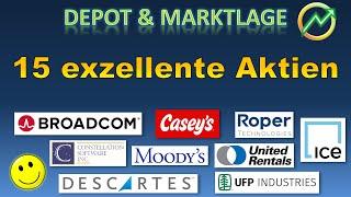 Die besten Aktien 2024 - 15 exzellente Aktien im Check | #broadcom #moodys #roper #booz #badger