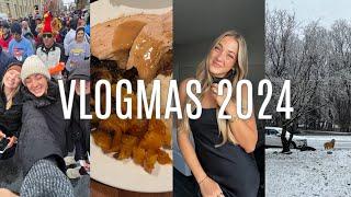 VLOG: turkey trot, cutting my hair, wedding weekend, + more | Vlogmas Day 1