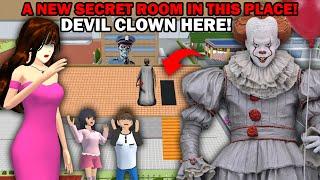 THERE'S NEW DEVIL CLOWN HAUNTED HORROR SECRET ROOM ON THE ROOF || SAKURA SCHOOL SIMULATOR