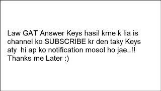 HEC LAW GAT ANSWER KEYS 30 May 2021