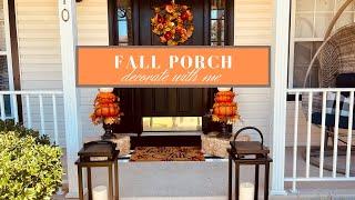 2022 FALL FRONT PORCH DECORATE WITH ME | FALL DECOR IDEAS  @Johnson Home Decor #prettyorange22