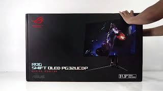 Asus ROG SWIFT OLED PG32UCDP unboxing video