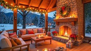 Relaxing Christian Christmas Music Instrumental  Christmas Ambience Fireplace  Christmas Carols