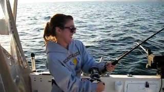 Kelsey catches brown trout