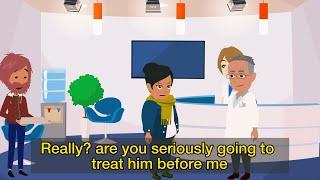 Arrogant and rich woman at  a Doctor's Office-English conversation with conversation