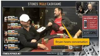 Justin Kuraitis Seen At Table Discussing Hand With Mike Postle