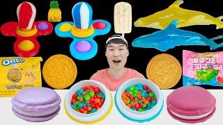 달콤하고 맛있는 디저트 먹방 Sweet and delicious dessert mukbang 오레오 포켓몬 젤리 캔디 Candy IceCream 아이스크림 재미있는영상 JJAEMI