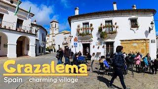 Grazalema, Spain - charming village. 4K Walk tour. Province Cadiz