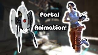 Portal Animation | Chell Teaches Turret How To Fly! (SFM)