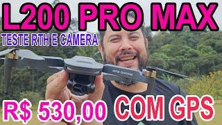 Drone L200 Pro Max como Ligar pela primeira vez o GPS Como configuar Gps teste de RTH teste externo