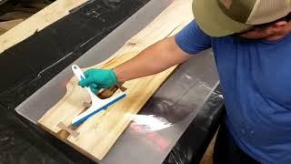 TUTORIAL: How seal a table with epoxy resin  in 3 minutes | SquidPoxy