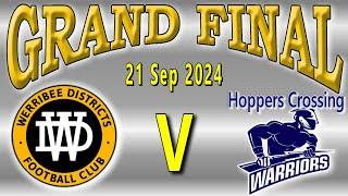 WFNL Seniors - Werribee Districts v Hoppers Crossing - GRAND FINAL on 21 September 2024