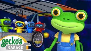 Stuck in Space | Gecko the Mechanic | Vehicle Repair Cartoons | Buses, Trucks and Cars