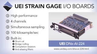 United Electronic Industries Strain Gage I/O Capabilities