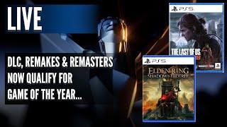 DLC, Remakes & Remasters Will Now Qualify For Game of the Year...