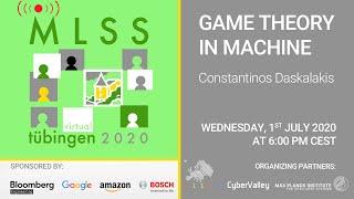 Game Theory in Machine Learning, part 1 - Costantinos Daskalakis - MLSS 2020, Tübingen