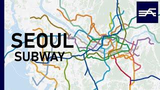 Evolution of the Seoul Metropolitan Subway 1974-2021 (geographic map) [OLD]