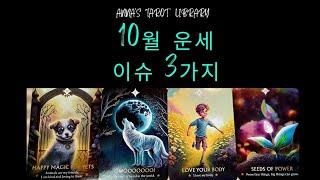 [타로운세]️10월️ 당신에게 보이는 이슈 3가지, 중요한 메시지를 놓치지 마세요