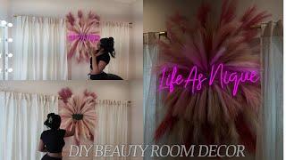 DECORATE MY BEAUTY ROOM WITH ME | PAMPAS LED SIGN